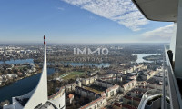 Wohnung - 1220, Wien - Exklusive 120m² Luxuswohnung mit 20m² Balkon & atemberaubendem Kahlenberg-Blick im 45. Stock