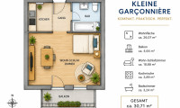 Wohnung - 6020, Innsbruck - INNSBRUCK - Langfristig vermietete Garconnière mit Südbalkon in Kliniknähe