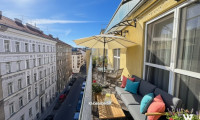 Wohnung - 1060, Wien - Helle 3-Zimmer-Wohnung mit gr. Terrasse nahe Naschmarkt | Klima | 3 Gehminuten U4 Pilgramgasse