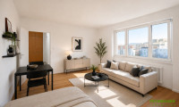 Wohnung - 5020, Salzburg - Nähe Bahnhof: Helle und ruhige Einzimmerwohnung im 7. Stock „Ganz oben ist es am schönsten“! PERFEKTE ANLAGE!
