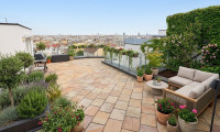 Wohnung - 1060, Wien - Dachgeschoß mit Blick von der Wohnebene