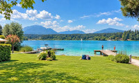 Wohnung - 9583, Faak am See - Faszinierende Seegartenresidenz mit weitläufigem Privatbadestrand am Faaker See