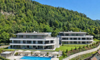 Wohnung - 9210, Pörtschach am Wörther See - Seeblick-Gartenwohnung mit Infinity-Pool am Wörthersee