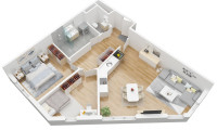 Wohnung - 1210, Wien,Floridsdorf - Toppreis! Sehr gut aufgeteilte 2 1/2 Zimmerwohnung mit 69,32 m² WFL (Top 11)